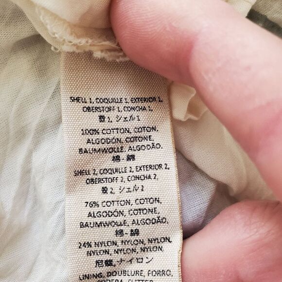 🌹 FREE PEOPLE 🌹 Sun Daze Lace Detail Minidress - [Large, Ivory/Green] - Picture 14 of 15